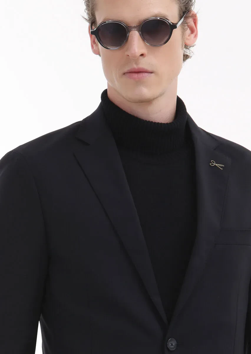 Black Plain Suit - 6