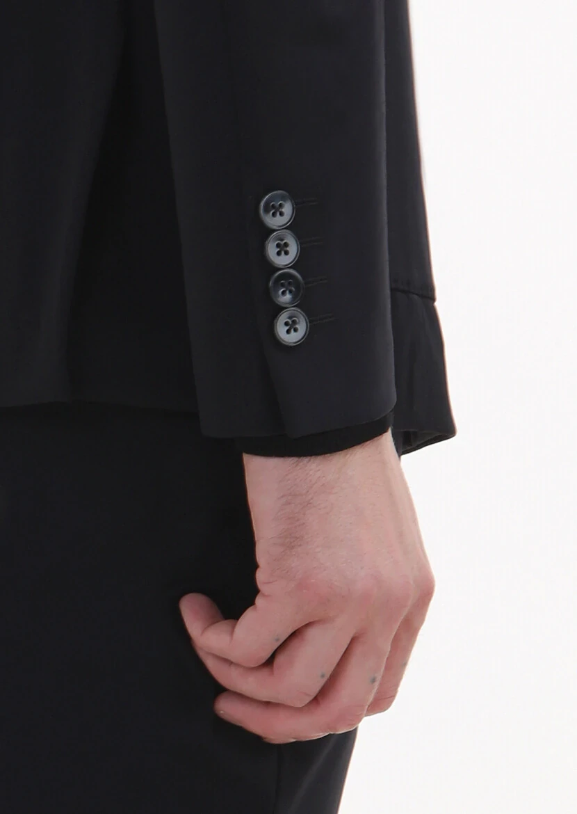 Black Plain Suit - 7