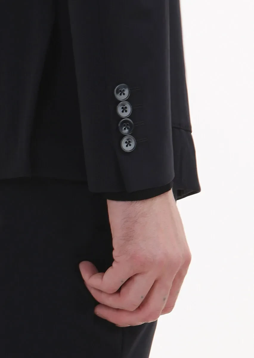 Black Plain Suit - 7