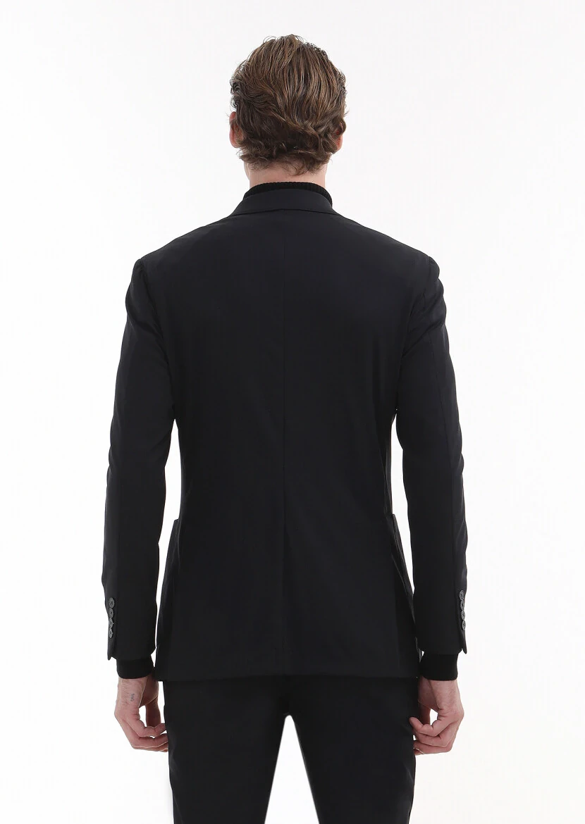 Black Plain Suit - 8