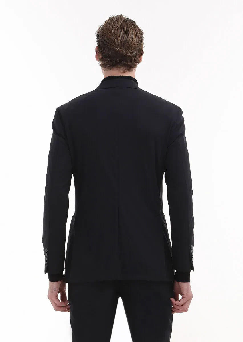 Black Plain Suit - 8