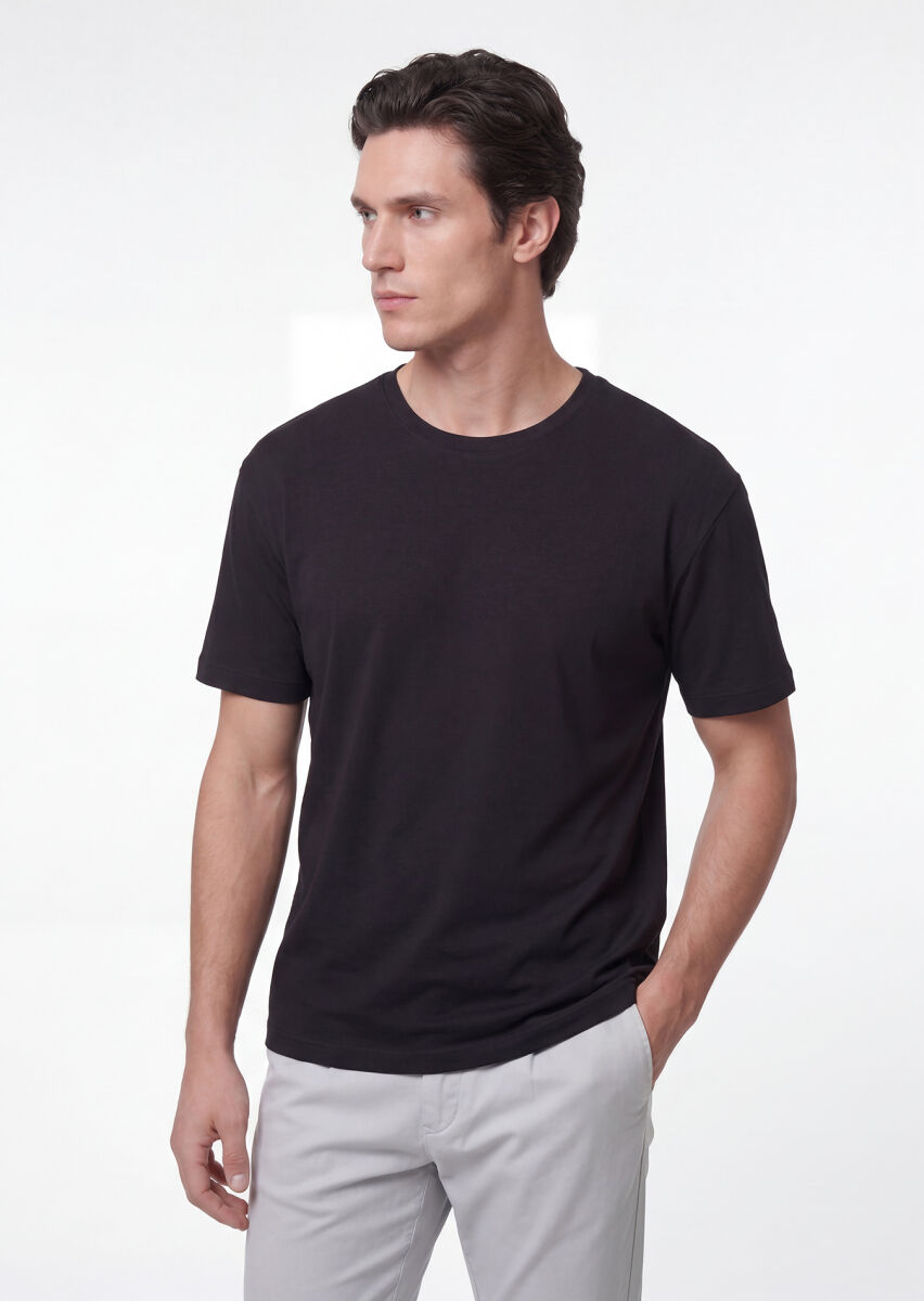 Black Plain Sweatshirt - 1