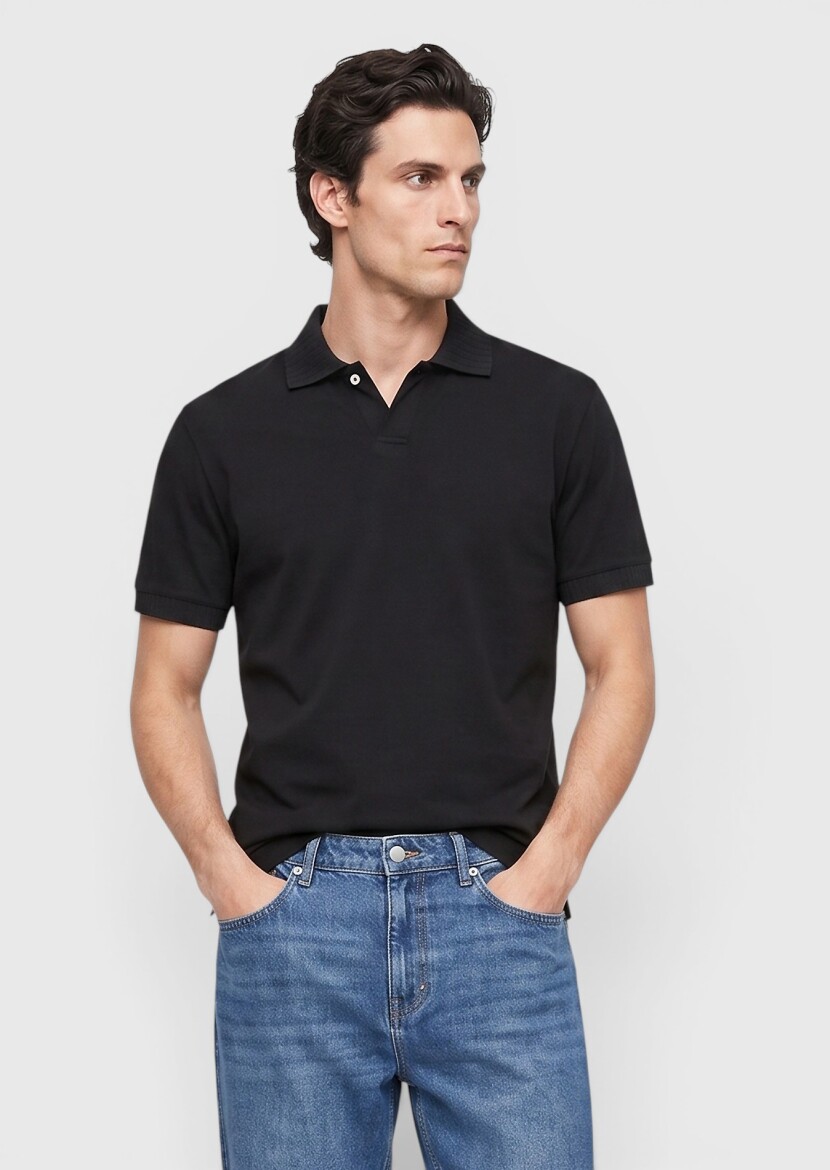 Black Plain T-Shirt 
