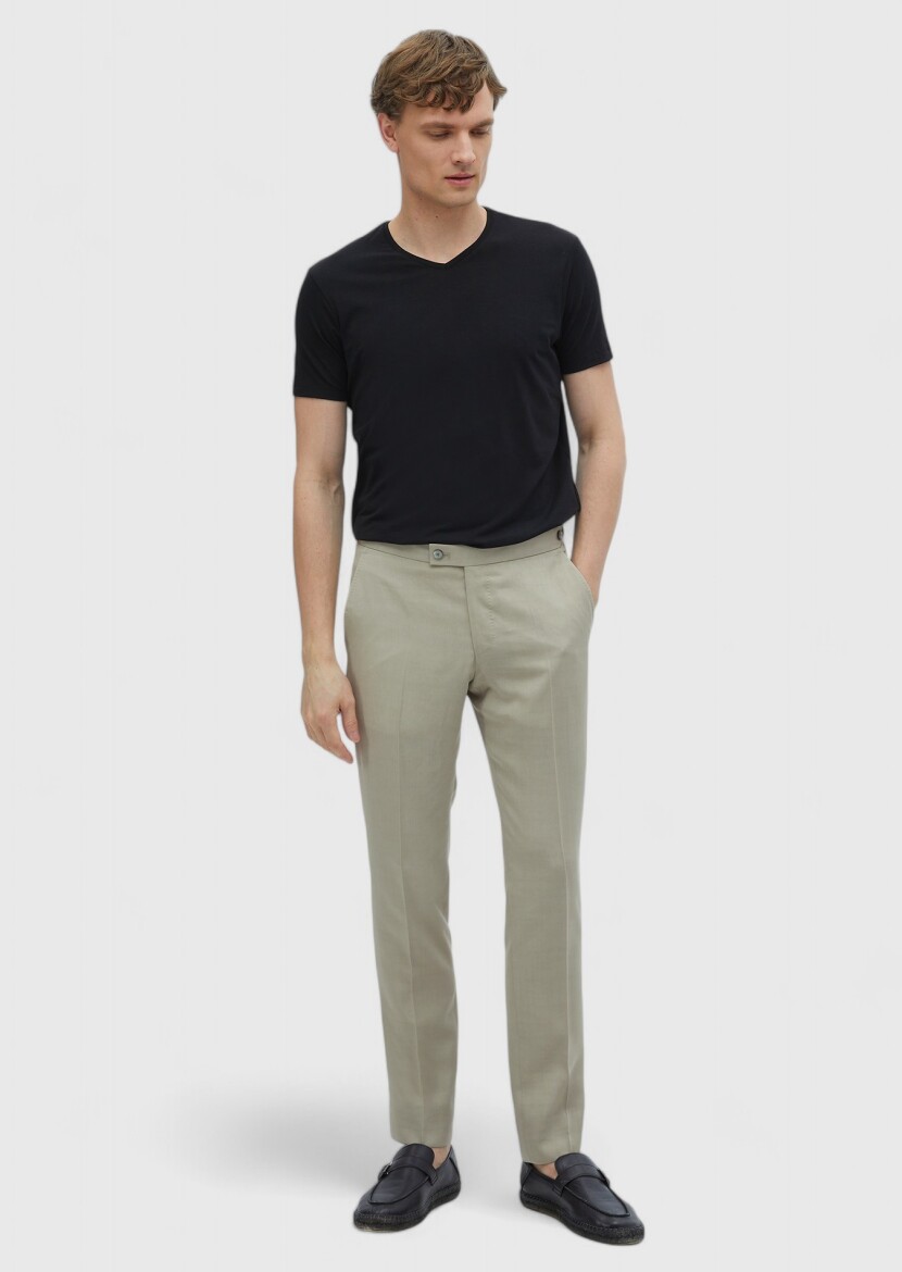 Black Plain V-Neck Cotton Blended T-Shirt 