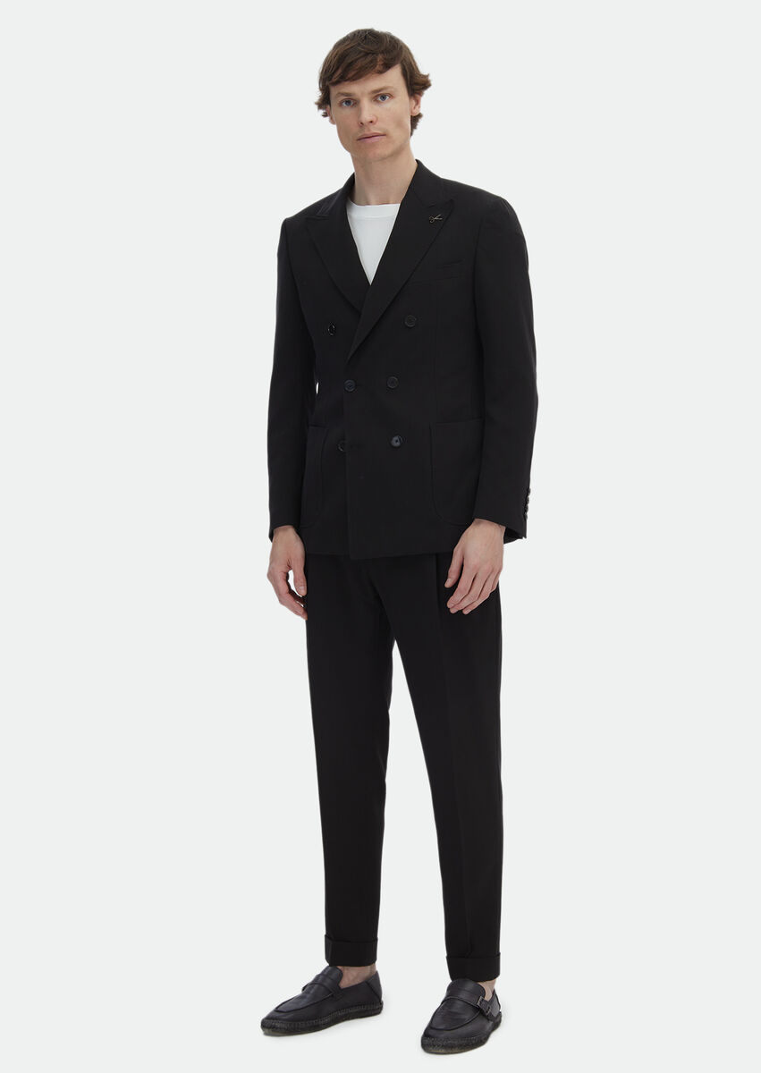 Black Plain Zeroweight Slim Fit Suit - 2