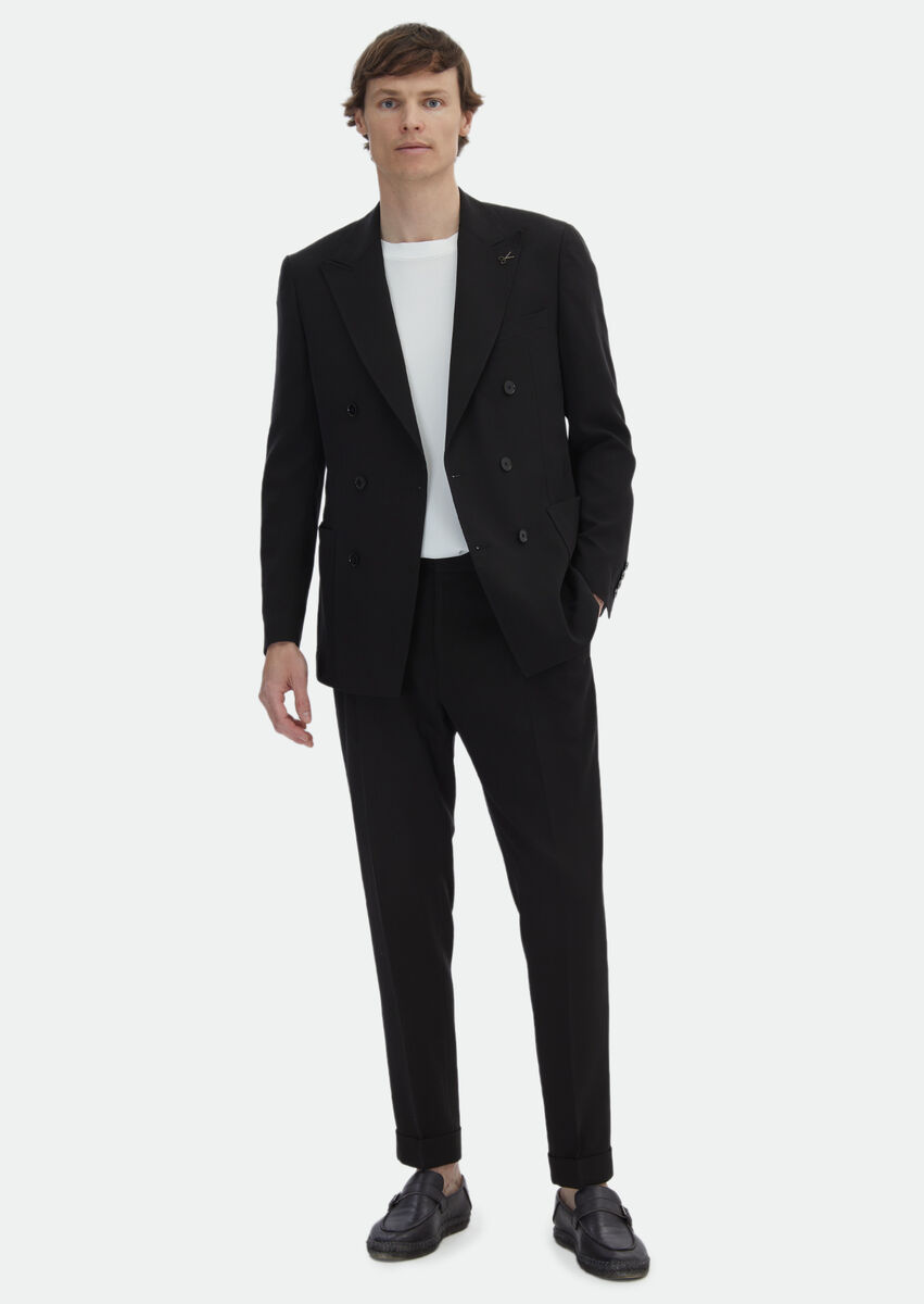 Black Plain Zeroweight Slim Fit Suit - 3