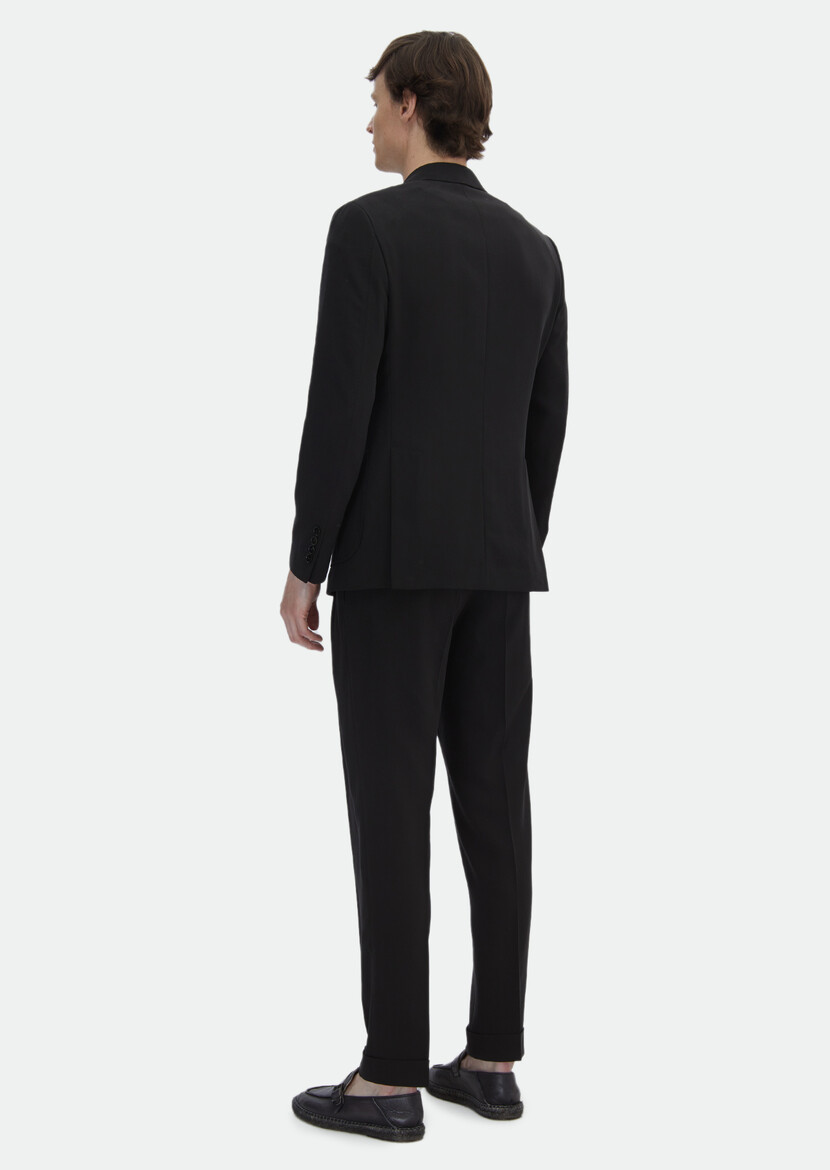 Black Plain Zeroweight Slim Fit Suit - 6