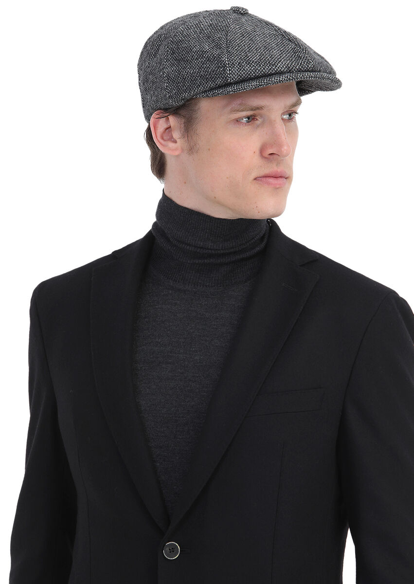 Black Plain Zeroweight Slim Fit Wool Blended Jacket - 5