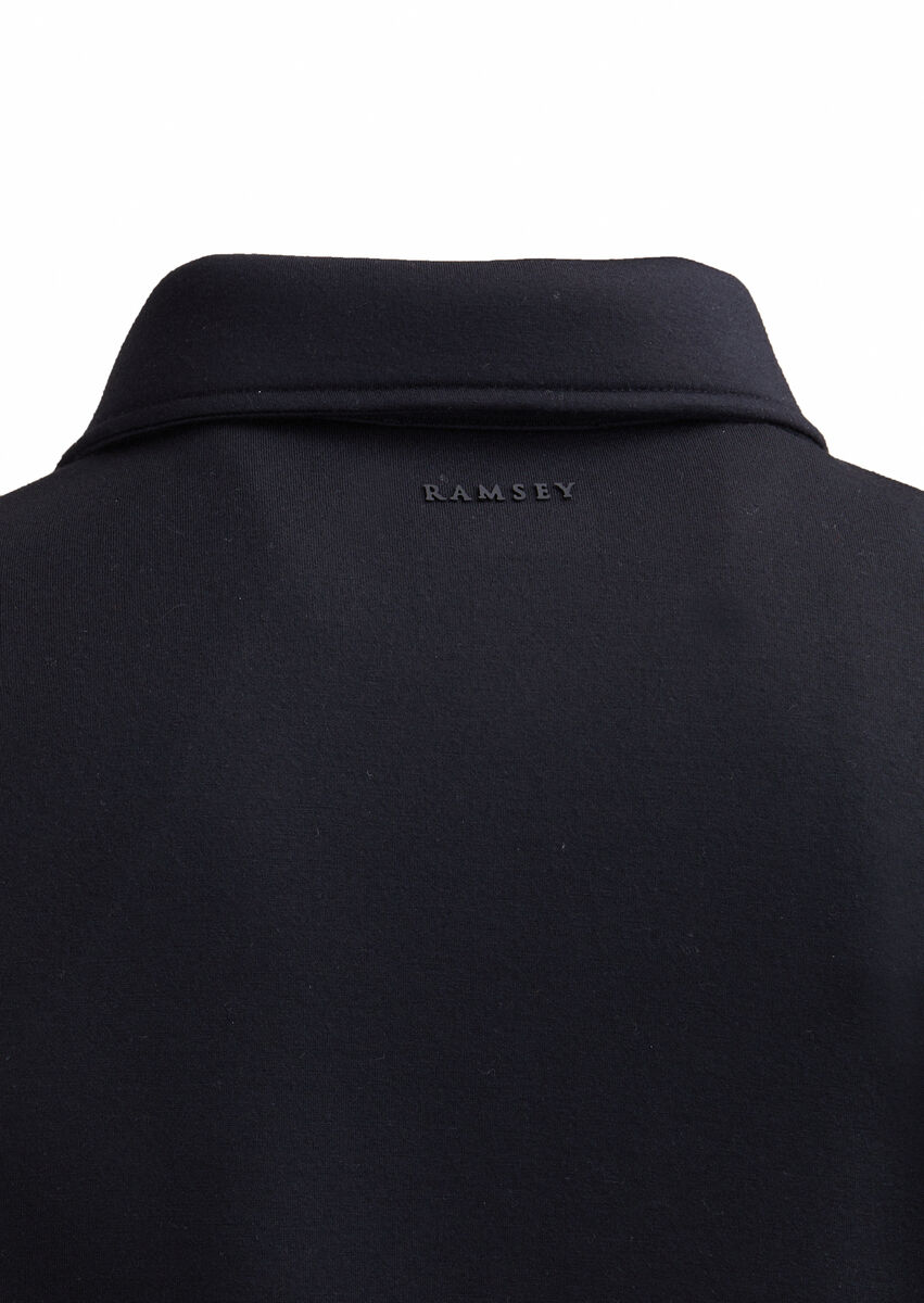 Black Polo Neck Plain Sweatshirt - 5