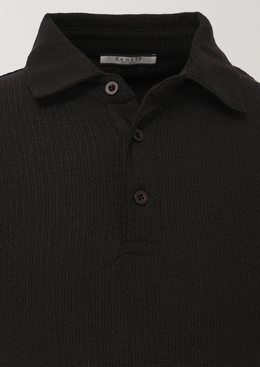 Black Polo Neck T-Shirt 