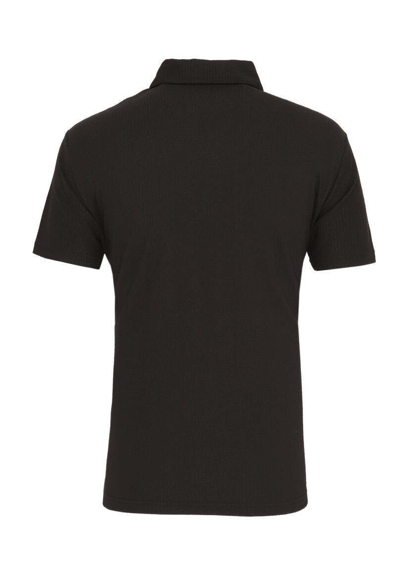 Black Polo Neck T-Shirt - 3