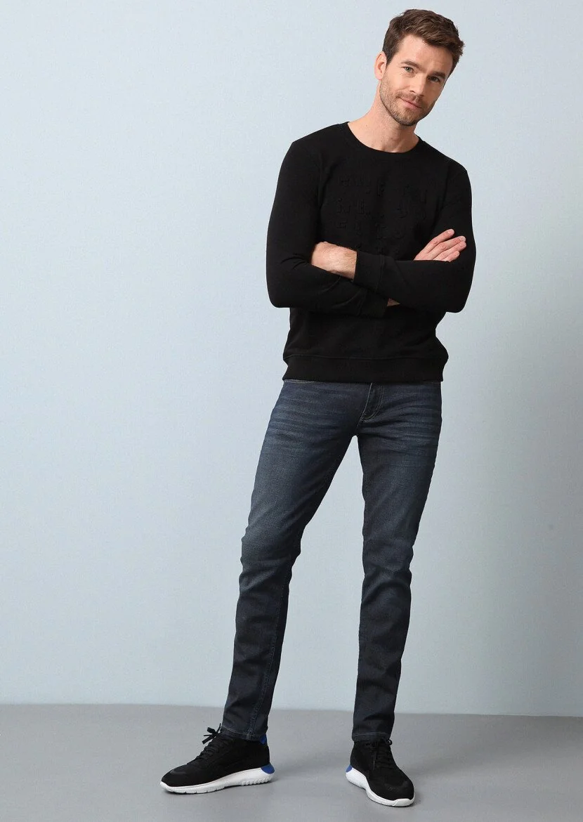 Black Printed Sweatshirt - 4