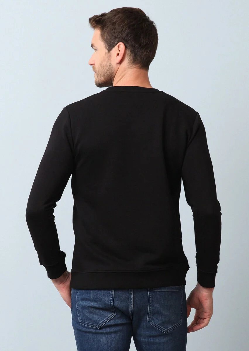 Black Printed Sweatshirt - 5