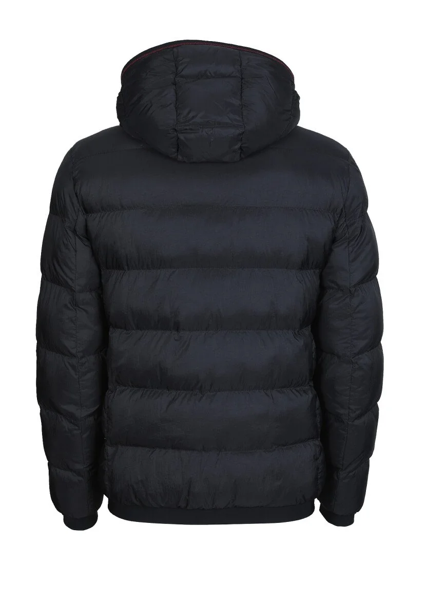Black Puffer Weaving Coat - 7
