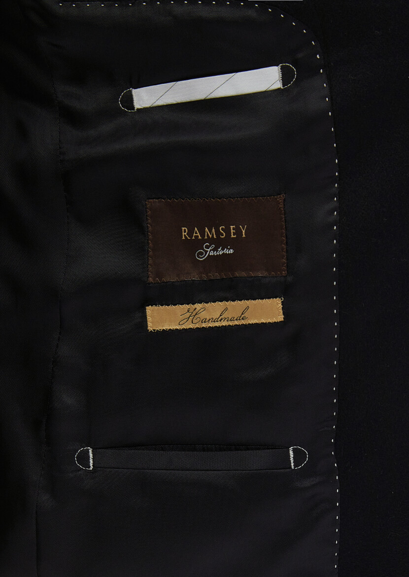 Black Regular Fit 100% Cashmire Jacket - 7