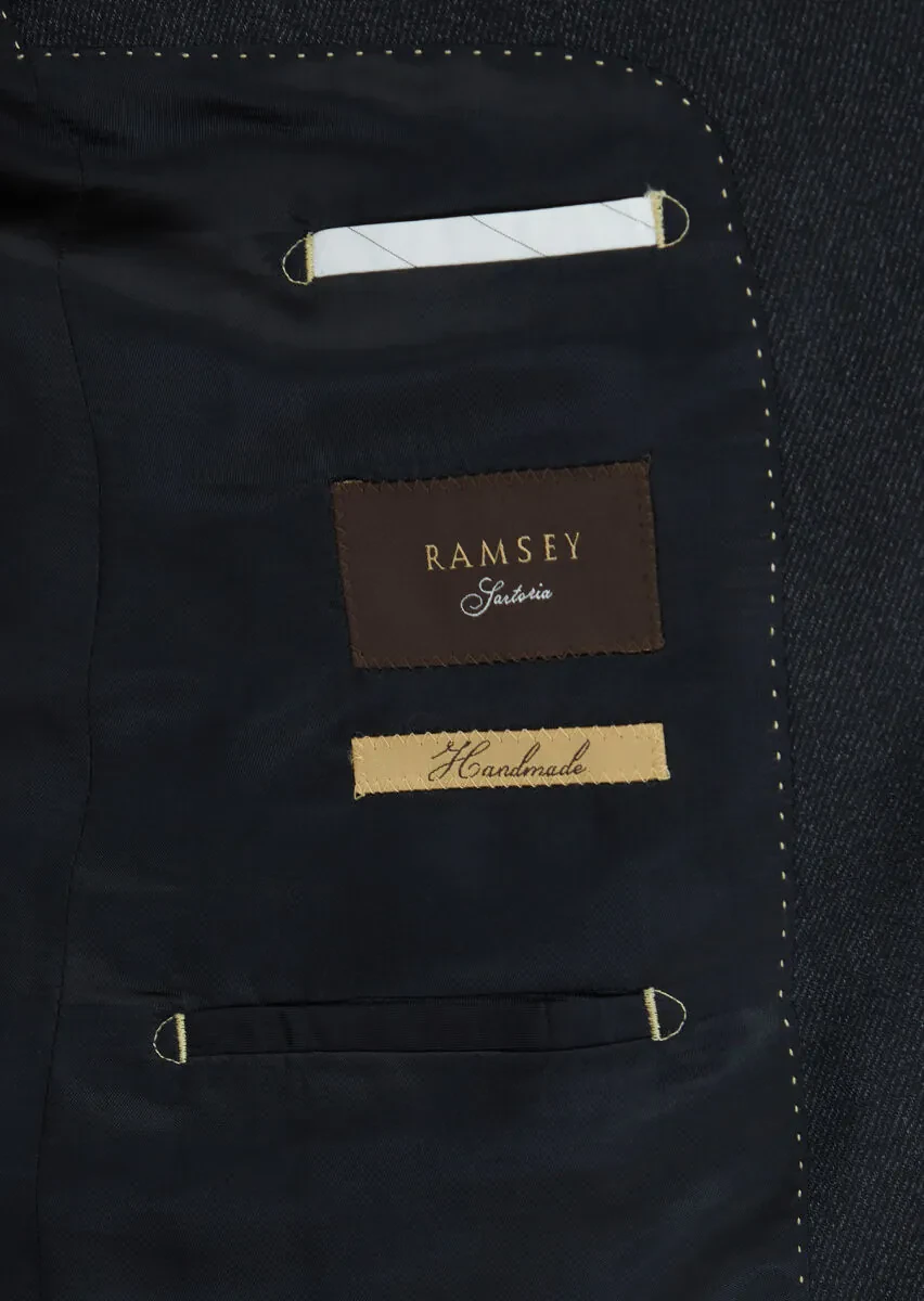 Black Regular Fit 100% Wool Suit - 6