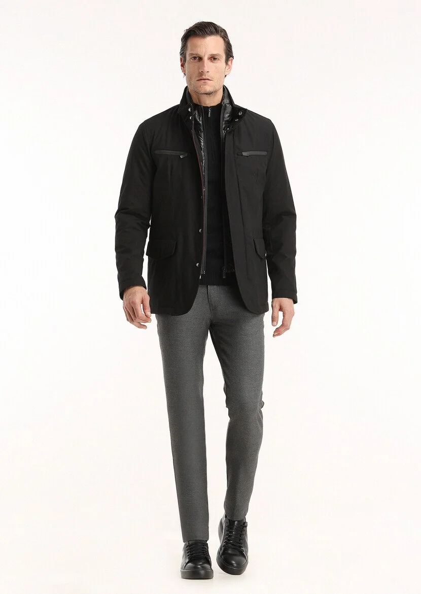 Black Regular Fit Blazer - 1