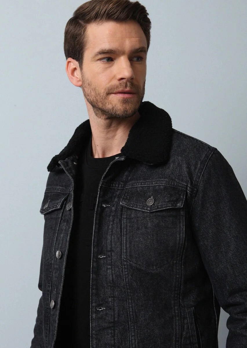 Black Regular Fit Cotton Blended Blazer - 2