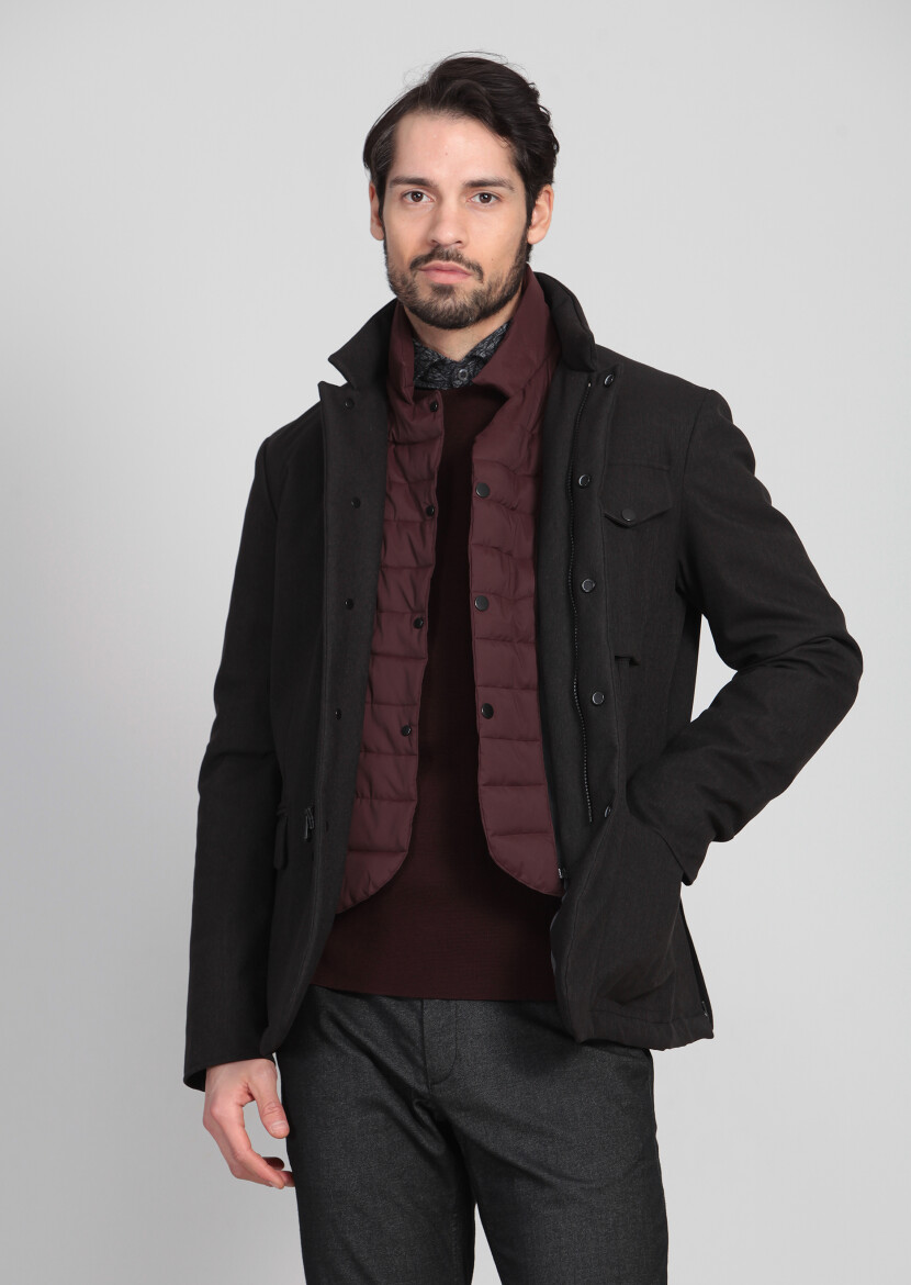 Black Regular Fit Lightweight Jacket - 1
