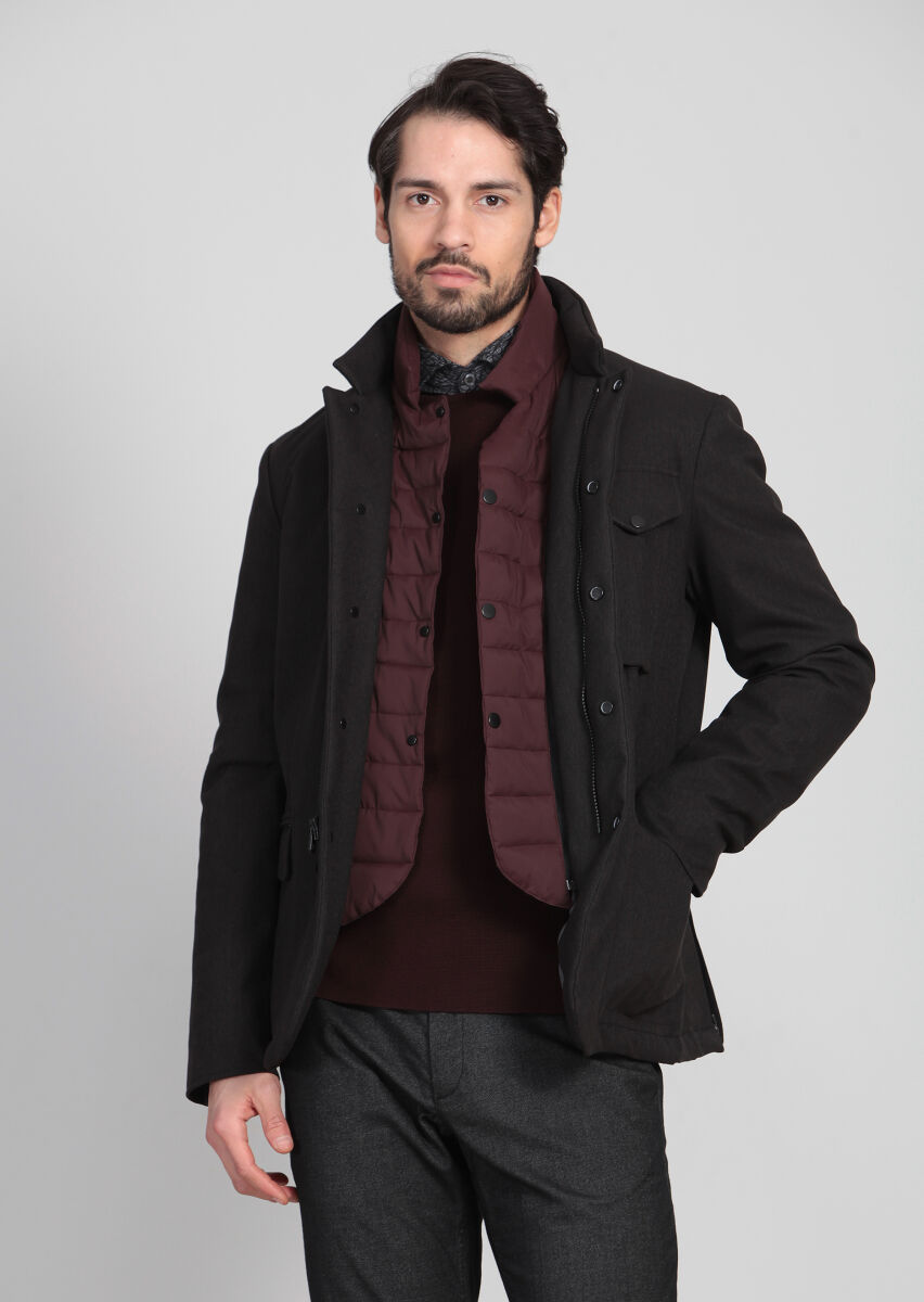 Black Regular Fit Lightweight Jacket - 1