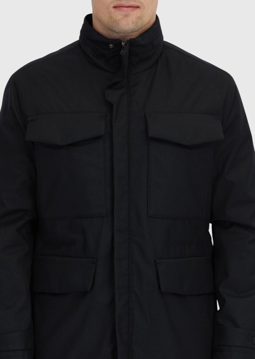 Black Regular Fit Lightweight Jacket - 5