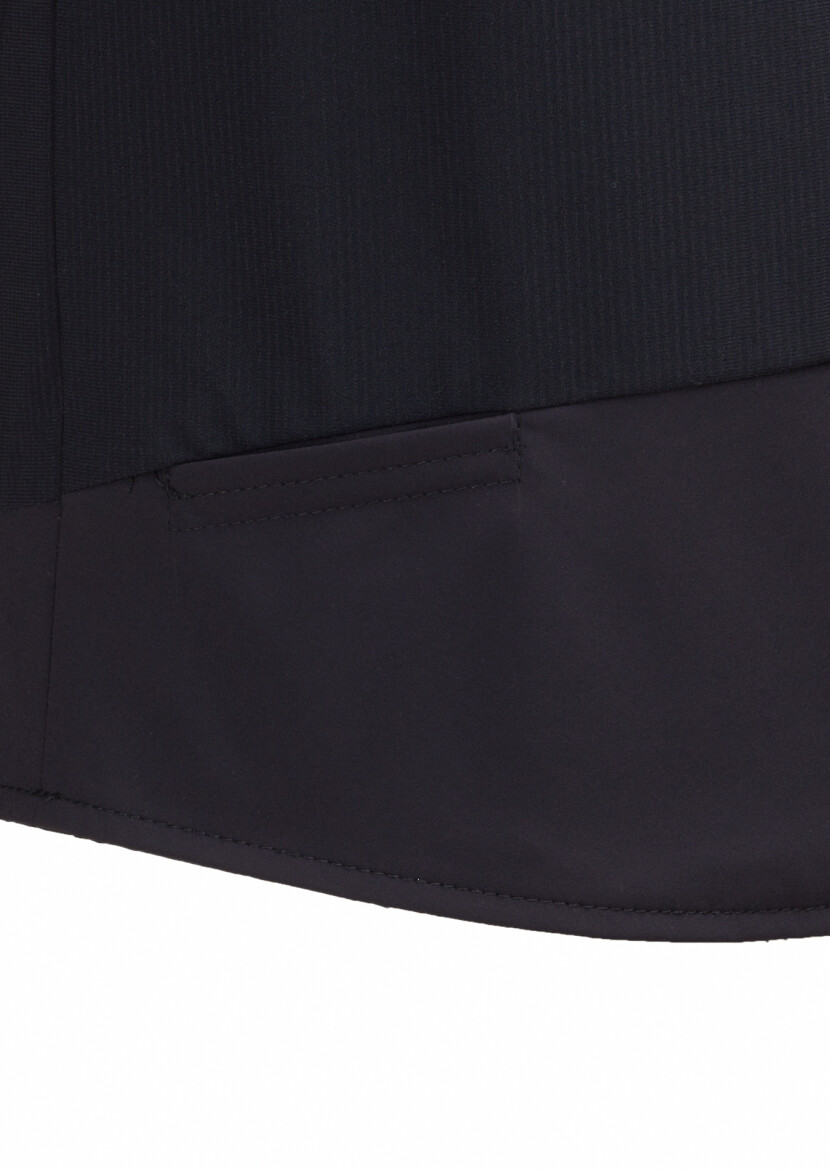 Black Regular Fit Turtleneck Casual Knitting Puffer Vest - 3