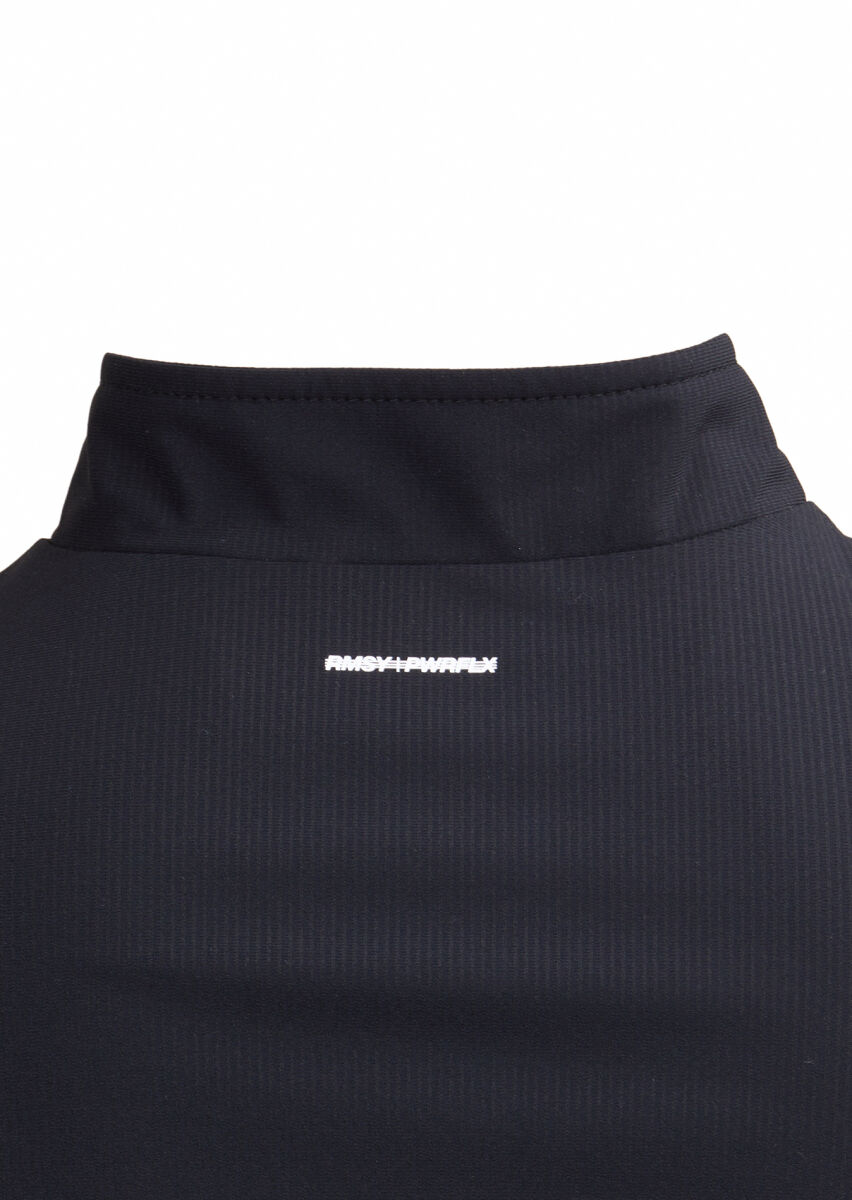 Black Regular Fit Turtleneck Casual Knitting Puffer Vest - 5