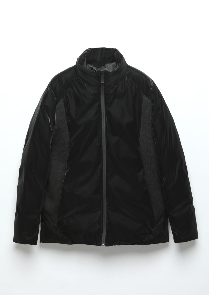 Black Regular Fit Turtleneck Casual Weaving Coat - 8