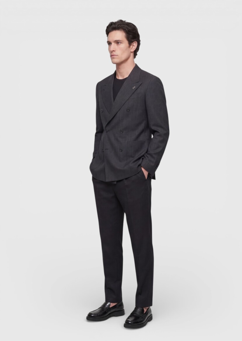 Black Relaxed Fit 100% Linen Jacket - RAMSEY