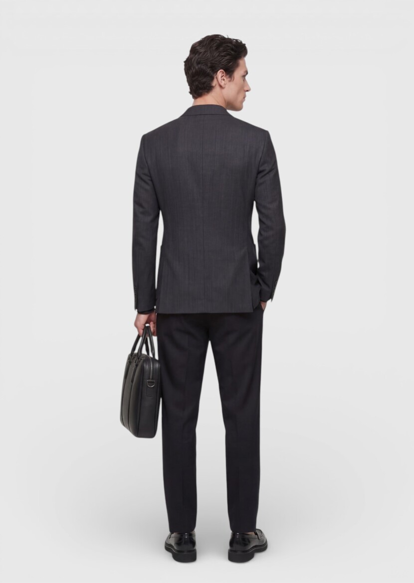 Black Relaxed Fit 100% Linen Jacket - 4