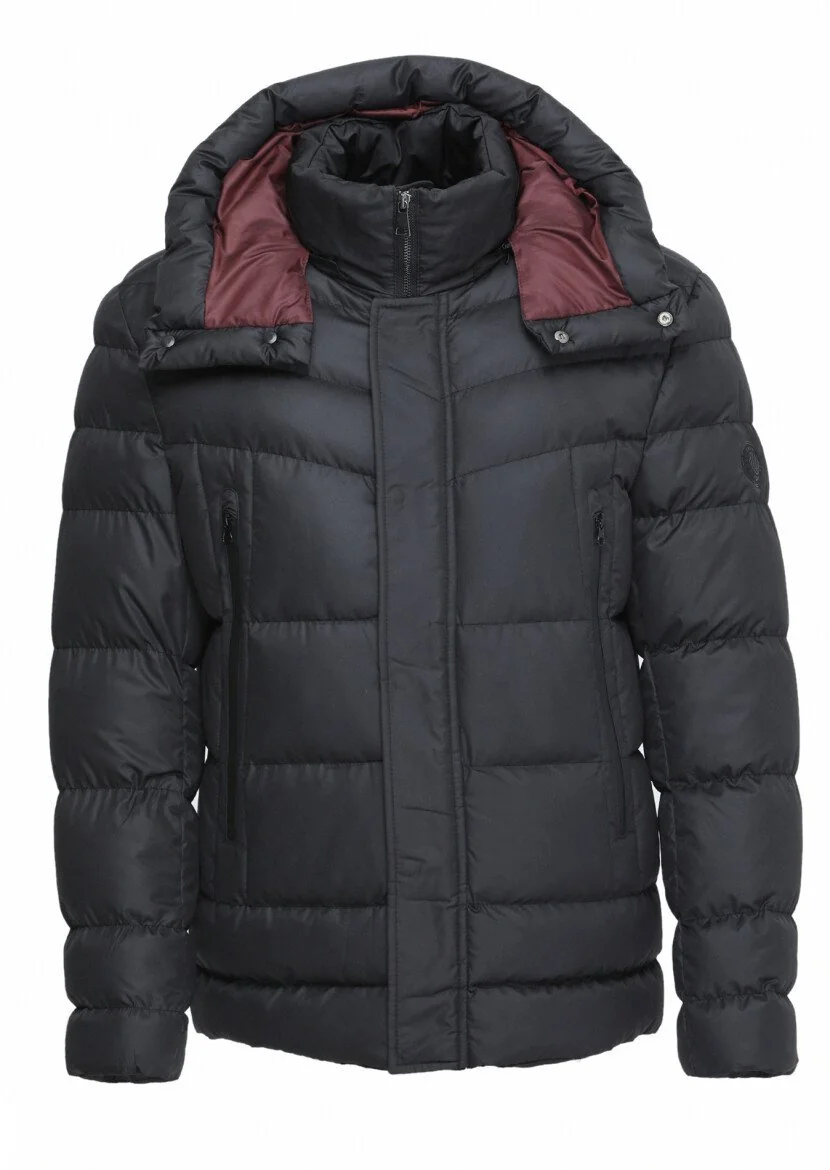 Black Removable Hood Weaving Coat - 7