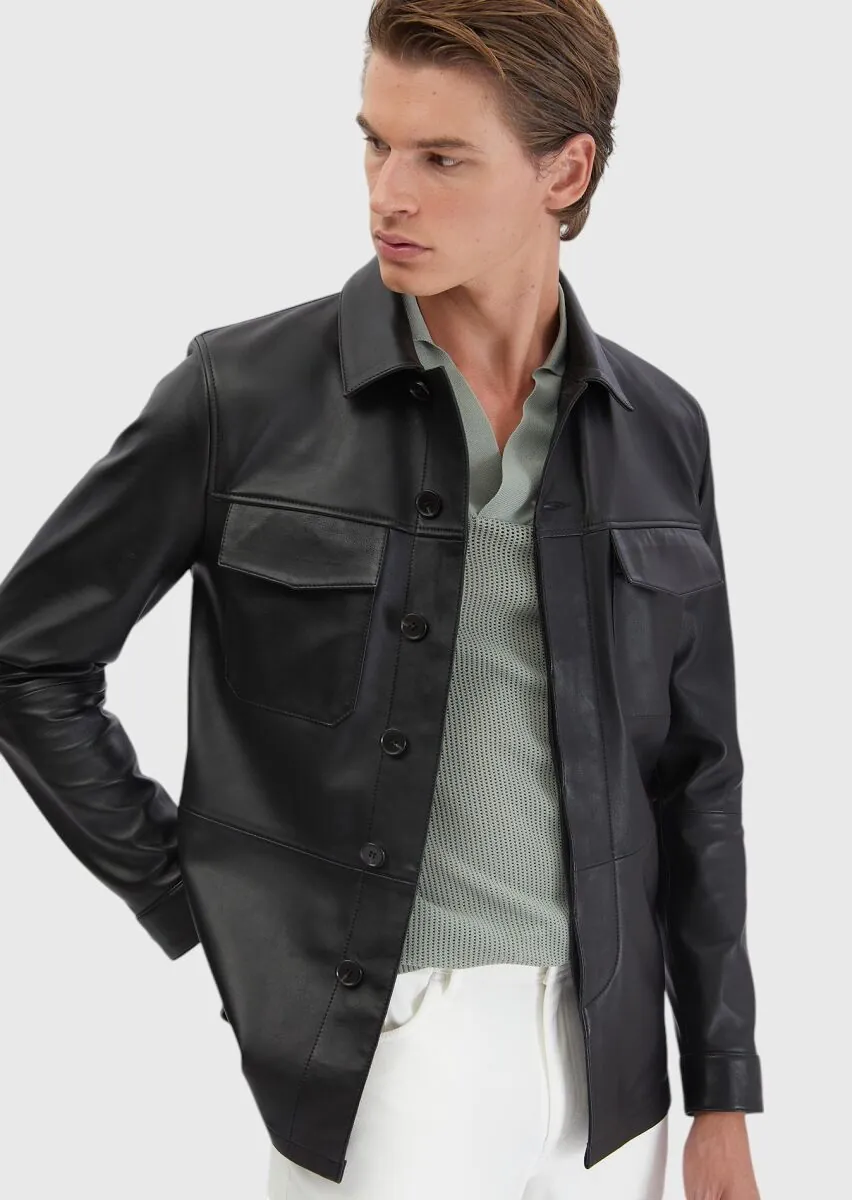 Black Sheep Leather Leather Coat - 1