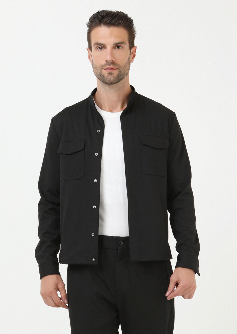 Black Shirt Jacket - 3