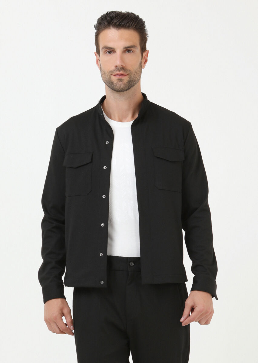 Black Shirt Jacket - 3