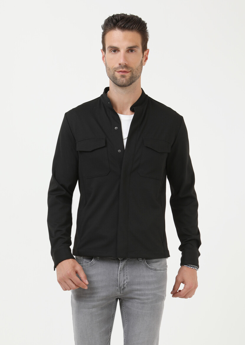 Black Shirt Jacket - 5