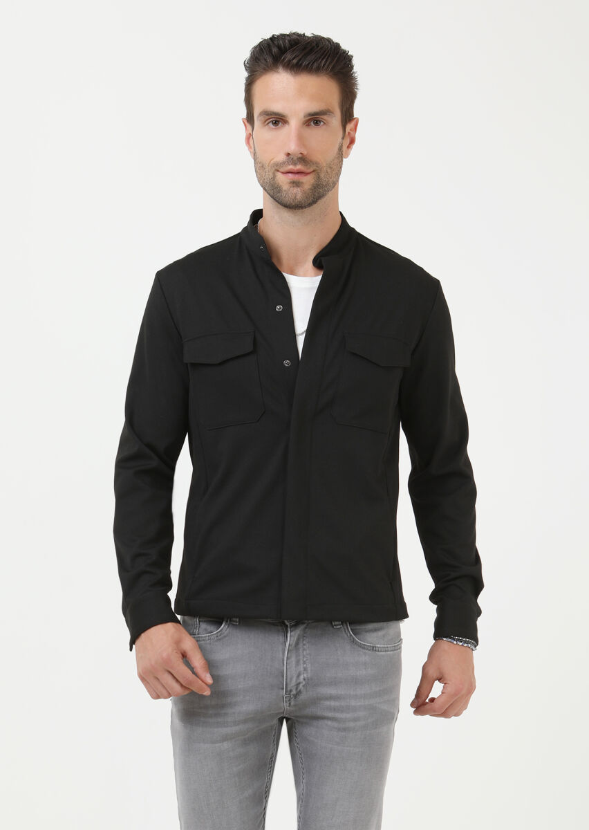 Black Shirt Jacket - 5