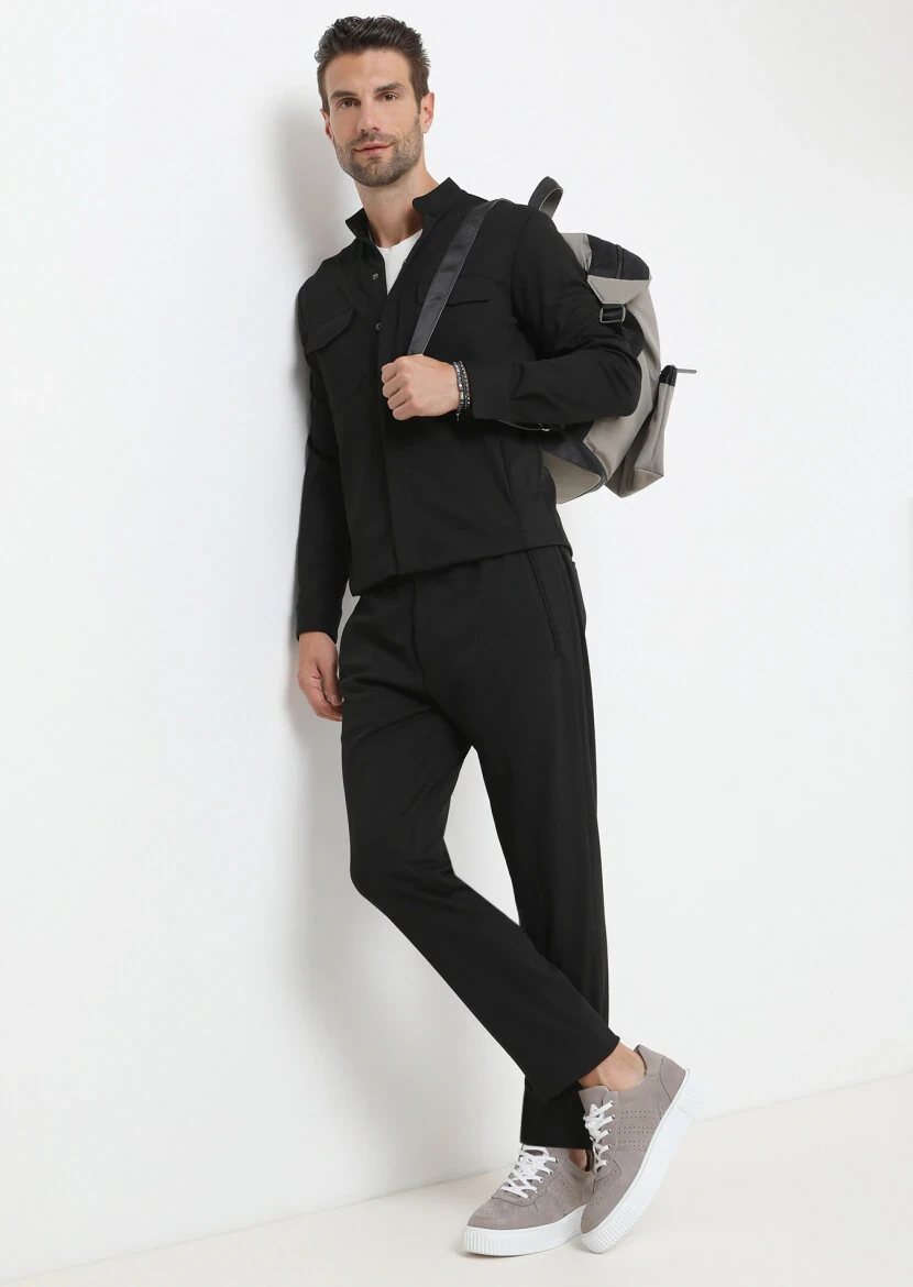 Black Shirt Jacket - 2