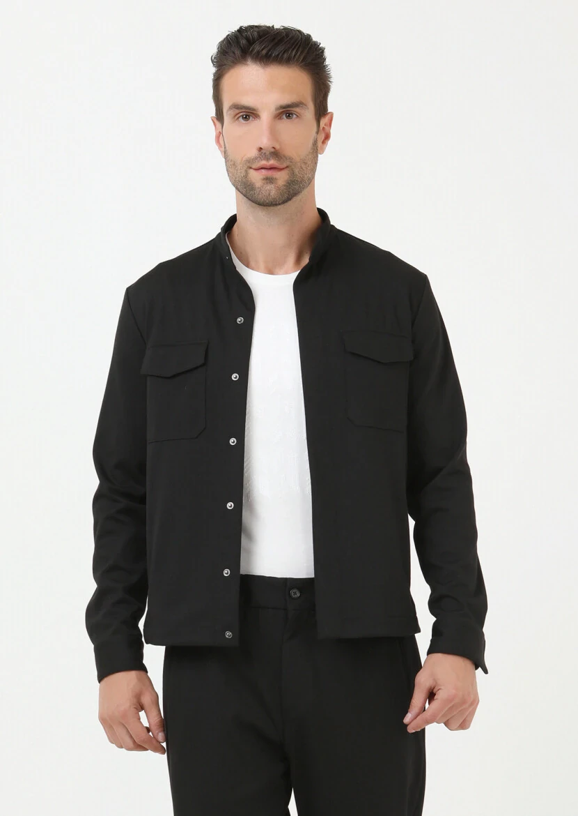 Black Shirt Jacket - 3