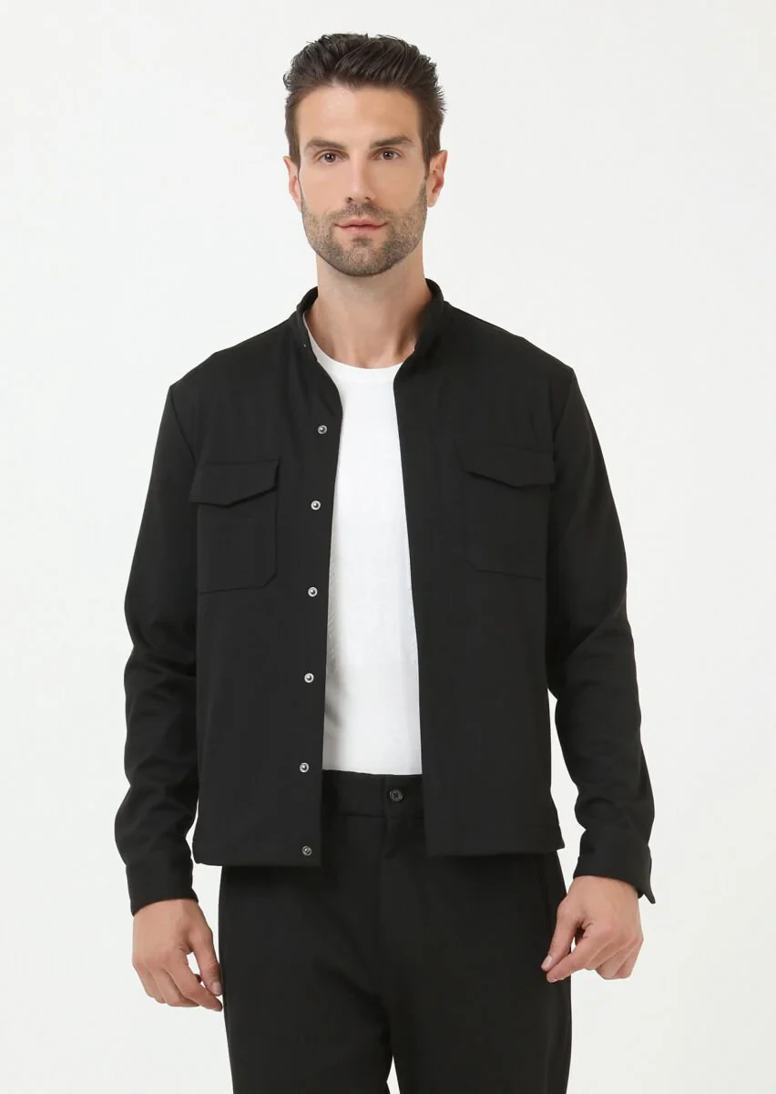 Black Shirt Jacket - 3