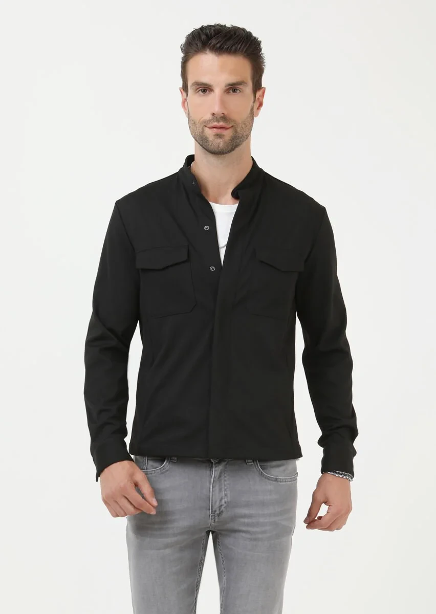 Black Shirt Jacket - 5