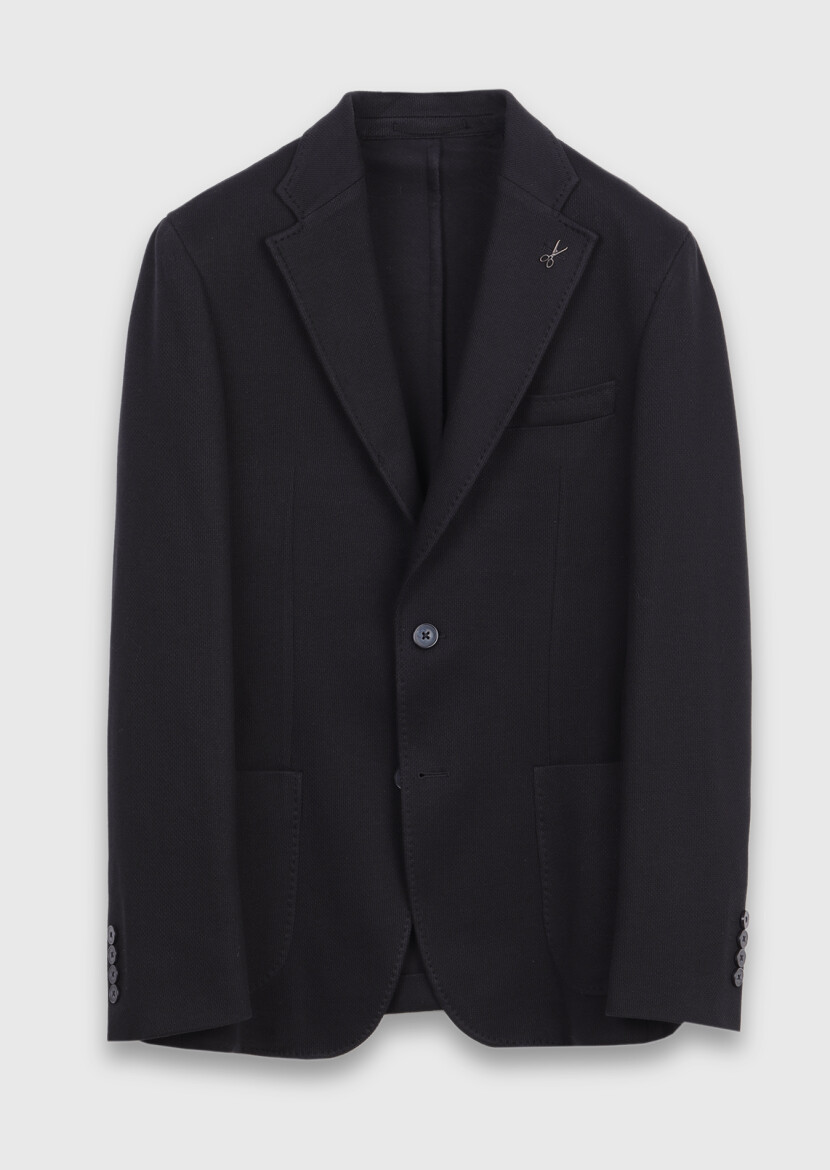 Black Shirt Shoulder Slim Fit 100% Cotton Jacket - 5