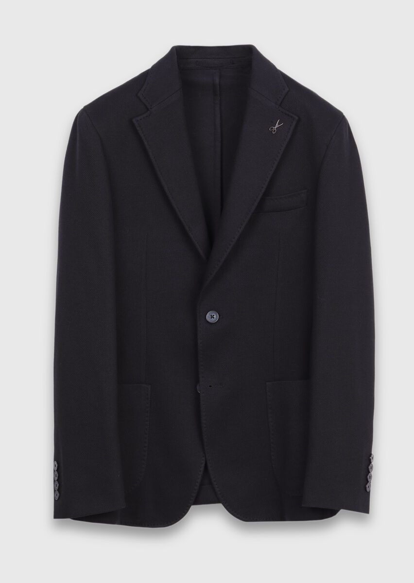 Black Shirt Shoulder Slim Fit 100% Cotton Jacket - 5