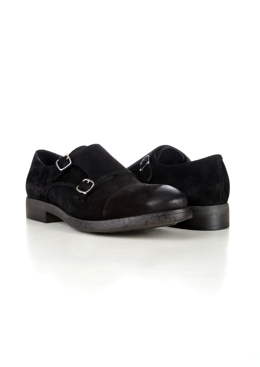 Black Suede Casual Shoes - 4