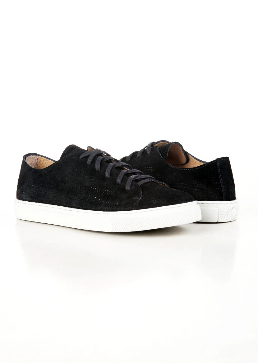 Black Suede Casual Sneaker - 3