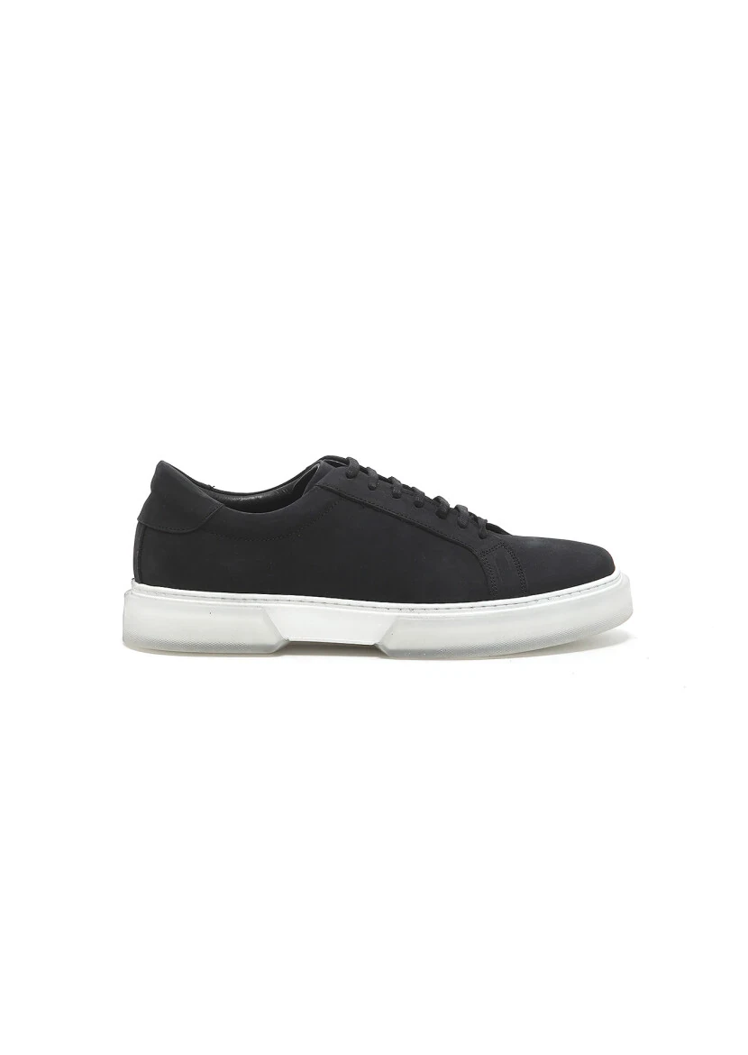 Black Suede Sport Sneaker - 1