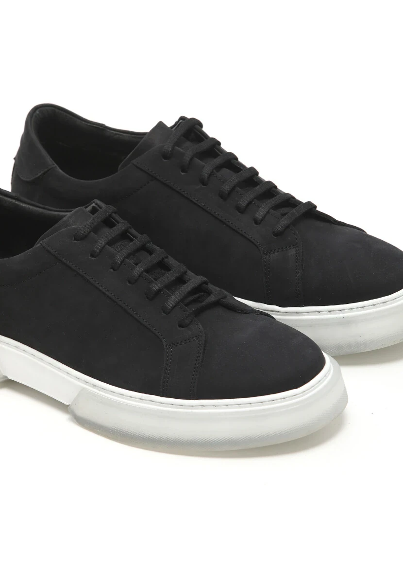 Black Suede Sport Sneaker - 3