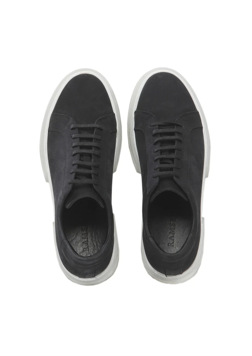 Black Suede Sport Sneaker - 6