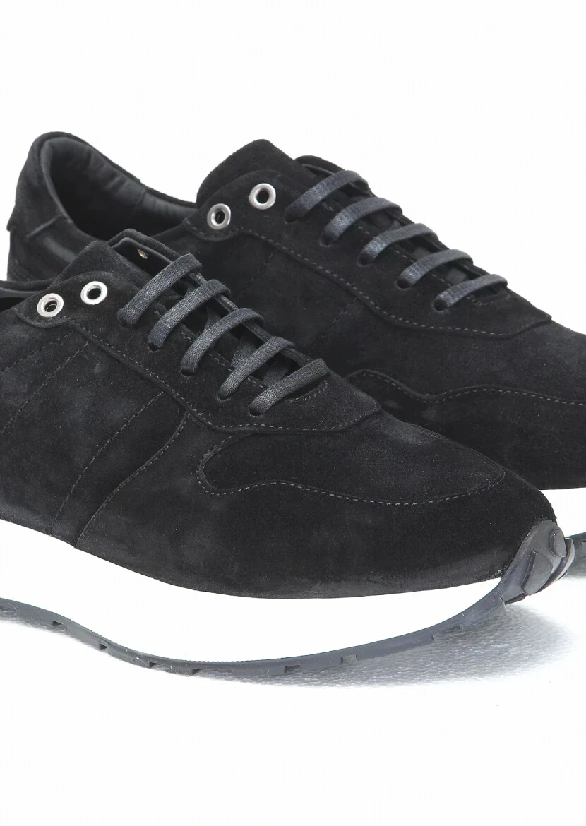 Black Suede Sport Sneaker - 3