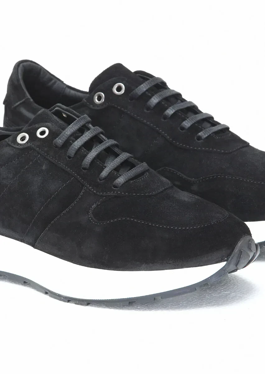Black Suede Sport Sneaker - 3