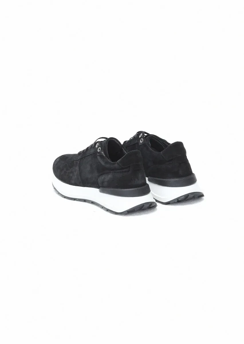 Black Suede Sport Sneaker - 4